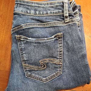 Silver Jeans Elyse Slim Boot. Dark wash. No distressing.  27X35